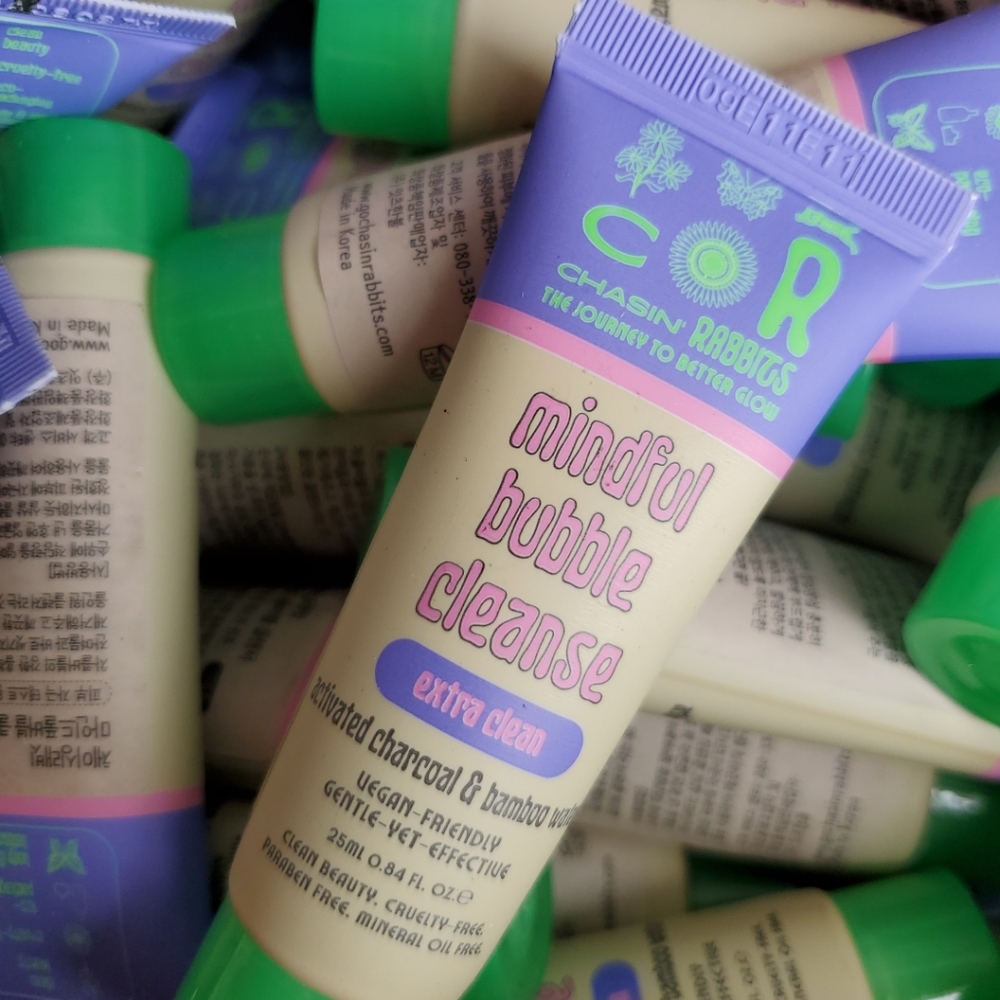 24 Travel Size Chasin Rabbits Mindful Bubble Cleanse Korean Skincare K Beauty